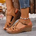 thumbnail image 2 of Wedge Sandals For Women Wide Width Comfortable Open Toe Ankle Strap Platform Low Heel Summer Casual Walking Shoes, 2 of 8