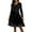 Black, variant on Women's Casual Fashion Long Sleeve Christmas Graphic Printed Vintage Dress with V Neck for Retro Style and Holiday Parties, Ideal for Women's Casual Wear,Black,L