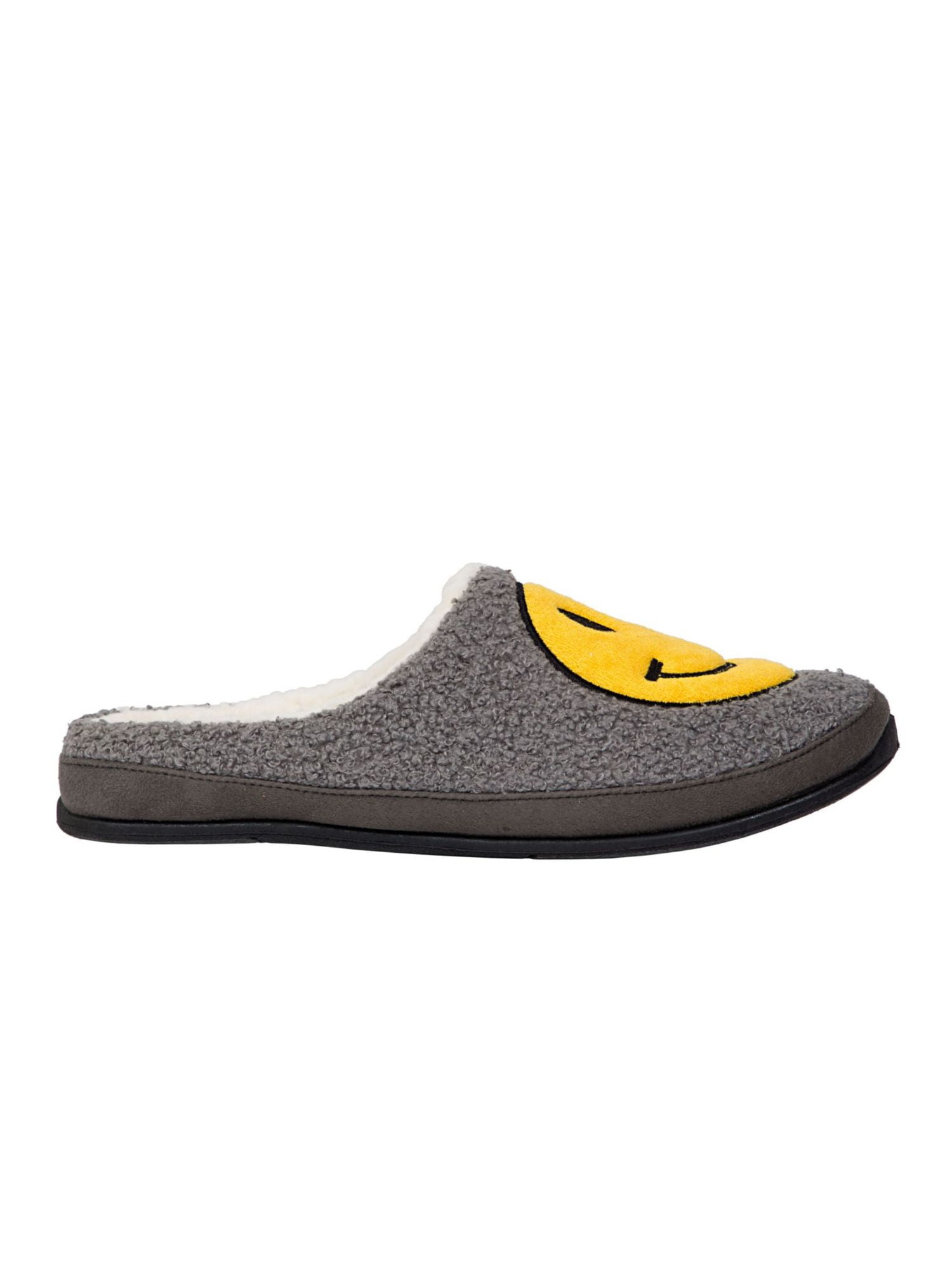 DEER STAGS Mens Blue Smiley Face Cushioned Slipperooz Round  display picture 1