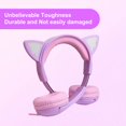 thumbnail image 3 of Auriculares Olyre para niños, control de volumen seguro de 85 dB, orejas de gato luminosas, 3 of 7