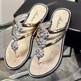 thumbnail image 5 of ibiyuan Platform Flip Flops for Women Thong Sandals for Women Wide Non- Thick Sole Memory Foam Slippers Cushioned Orthofeet Shoes for Women, 5 of 9