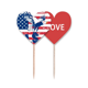 thumbnail image 1 of America Flag Haliaeetus leucocephalus Eagle Palillos de dientes bandera etiqueta de amor selección de pastelitos, 1 of 4