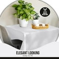 thumbnail image 5 of Crown Display 12-Pack White Square Plastic Tablecloths | 52x52 Inch Disposable Table Covers for Parties & Events, 5 of 7