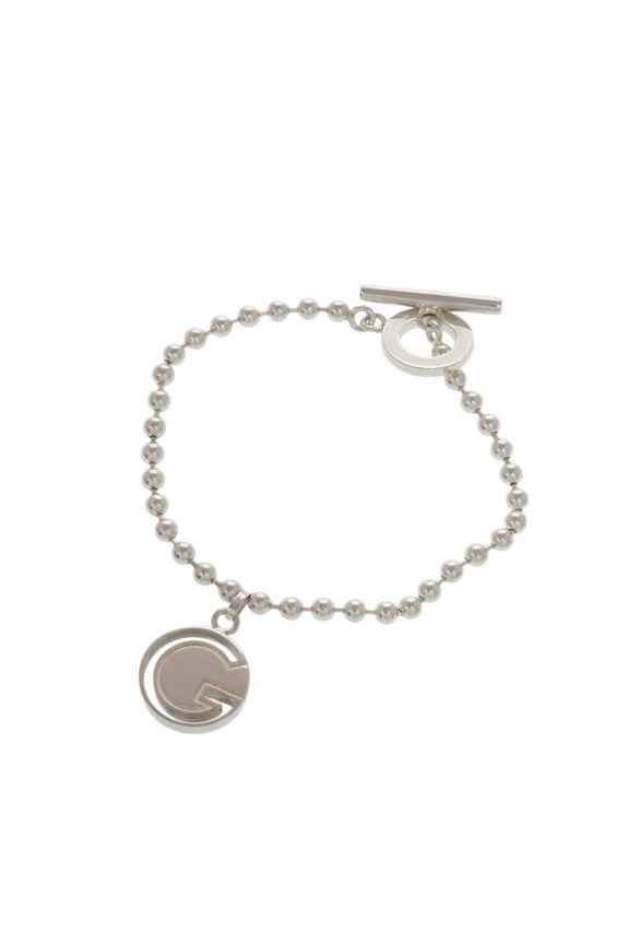Pre-Owned Gucci G Charm Ball Chain Bracelet, Sterling Silver 925, 0715GUCCI