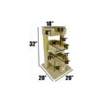 thumbnail image 4 of New Cat Condos 110112-Beige Round 33" Triple Cat Perch - 19.9 x 19.9 x 31.9-Color:Beige, 4 of 4
