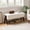 White, variant on Leumius Chenille Bench,Modern Upholstered with Ergonomic Padded and Solid Wood Legs,Ottoman Bench for Foyer Bedroom Living Space,Entry,White
