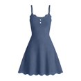 thumbnail image 5 of Hugcore Night Dress for Women Sleepwear, Cute Night Gowns for Women Sleeveless Cami Sleep Dress Loungewear Soft Chemise Nighties Tank Nightgowns for Women Grey M, 5 of 7