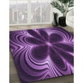 thumbnail image 2 of Ahgly Company Indoor Round Patterned Dark Purple Area Rugs, 8' Round, 2 of 6