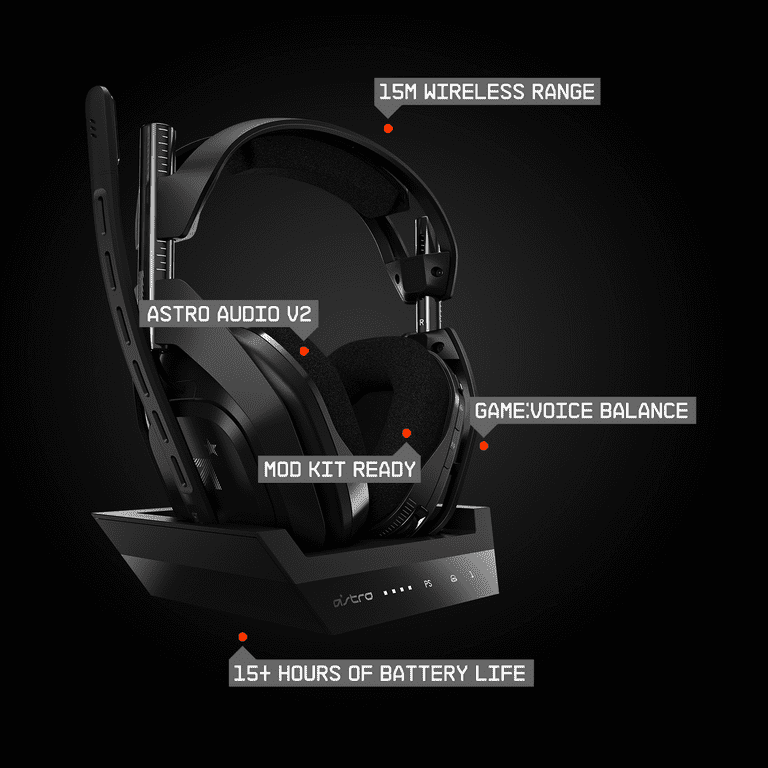 ASTRO Gaming A50 Wireless + Base Station for PlayStation 5, PlayStation 4 &  PC - Black/Silver (Not Compatible with XBOX Series X|S)