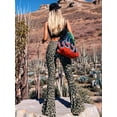 thumbnail image 6 of Flare Yoga Pants for Women - Soft High Waist Bootcut Leggings Tall & Long Leopard Flared Pants for Women Leopard Print L, 6 of 9