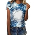 thumbnail image 2 of Giftesty Blouses for Women Dressy Casual Women's Casual Retro Style Casual Printed Short Sleeve Blouse V-Sleeve Blouse/Shirt, 2 of 4