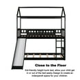 thumbnail image 5 of Bellemave Bunk Bed with Slide, Wood Twin Over Twin House Bed Frame with Ladder for Teens(Espresso), 5 of 8