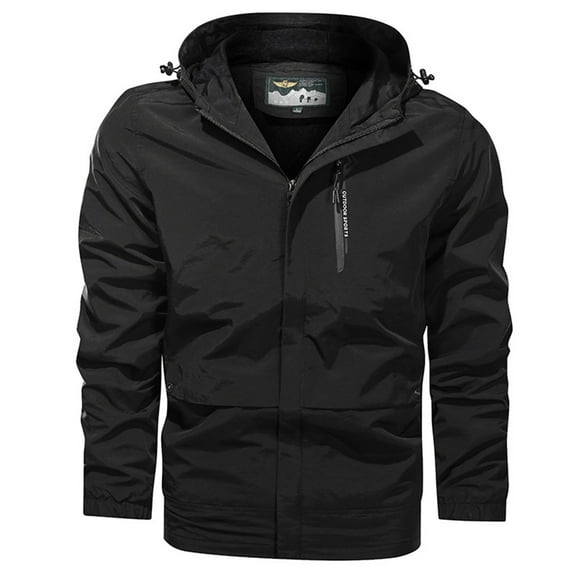 Deal of the Week Ofreoo Men's Thin Jacket Casual Sports Windbreaker Long Sleeve Hooded Casual Outwear Jackets Men's Lightweight Jackets
