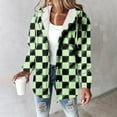 thumbnail image 2 of Jackets For Women Green Printe Long Sleeved Hooded Casual Outfits Clothes with Hooded L, 2 of 5