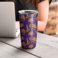 thumbnail image 4 of 20oz Tumblers Halloween Witch Hat Bat Pattern Stainless Steel Vacuum Insulated Double Wall Travel Tumbler Cups Mug with Lid and Straw,Cleaning Brush for Cold & Hot Drinks, 4 of 7
