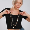 thumbnail image 6 of Bocar Long Statement Necklaces for Women Trendy, Boho Costume Jewelry Layered Crystal Beaded Collar Necklaces for Women (NK-10084-Forest Green), 6 of 10