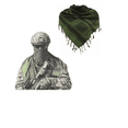 thumbnail image 1 of alestina Bufanda Militar Pashmina Y Árabe Algodón Xtellar verde, 1 of 4