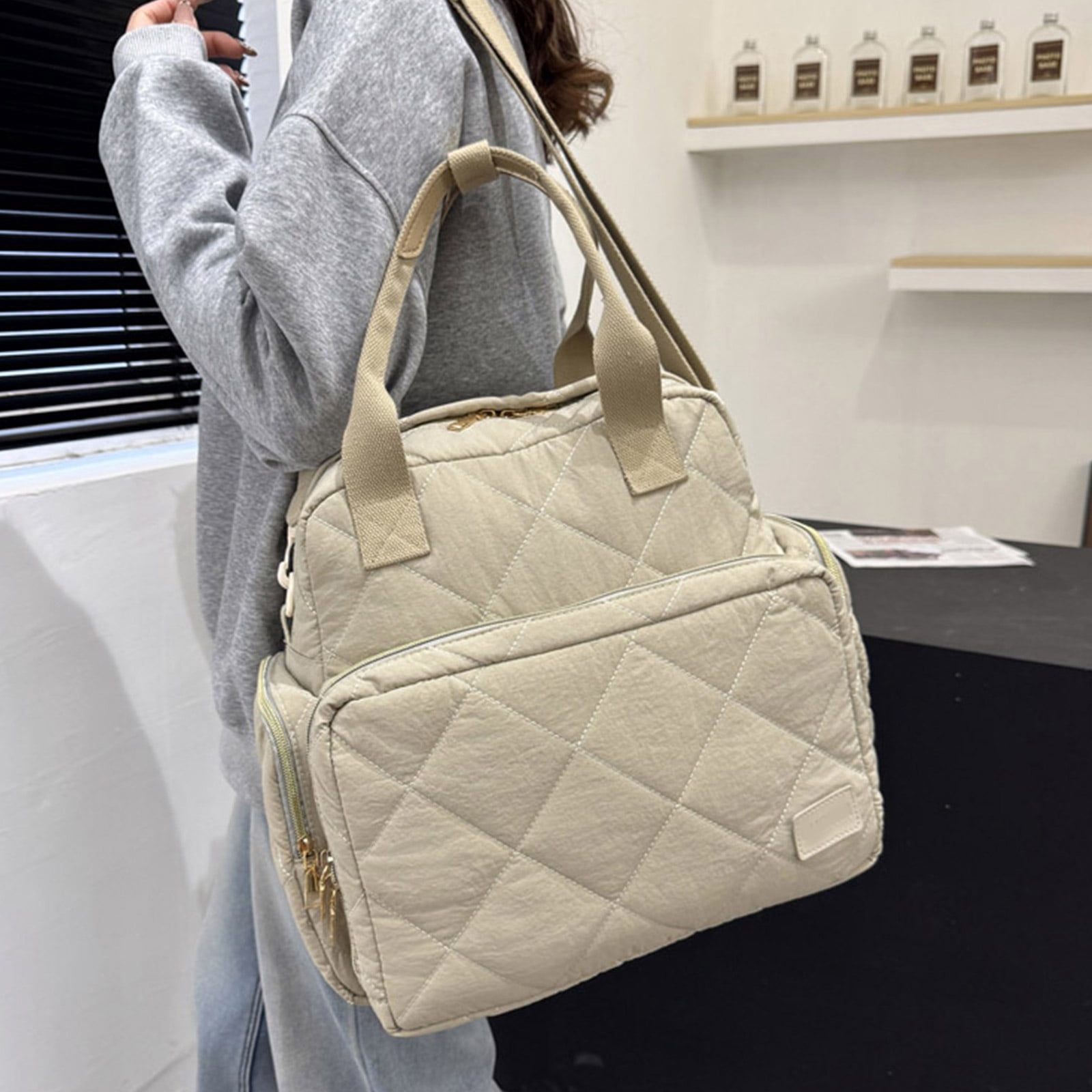 Diaper Bag Backpack Handbag Mom Bag Multi Compartment Travel Bag for Women Splashproof Large Capacity Shoulder Bags