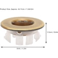 thumbnail image 2 of Anillo de desbordamiento del fregadero, cubierta redonda de latón insertada en el orificio, piezas de repuesto para fregadero de cocina de baño (2 piezas de bronce), 2 of 5