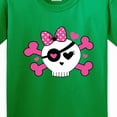 thumbnail image 4 of Inktastic Girl Pirate Skull Valentine Youth T-Shirt, 4 of 5
