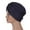 Navy, variant on Dyfzdhu Women Fashion Solid Beading India Hat Ruffle Beanie Turban Wrap Cap