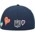 thumbnail image 4 of Men's New Era Navy Dallas Cowboys Chain Stitch Heart 59FIFTY Fitted Hat, 4 of 5
