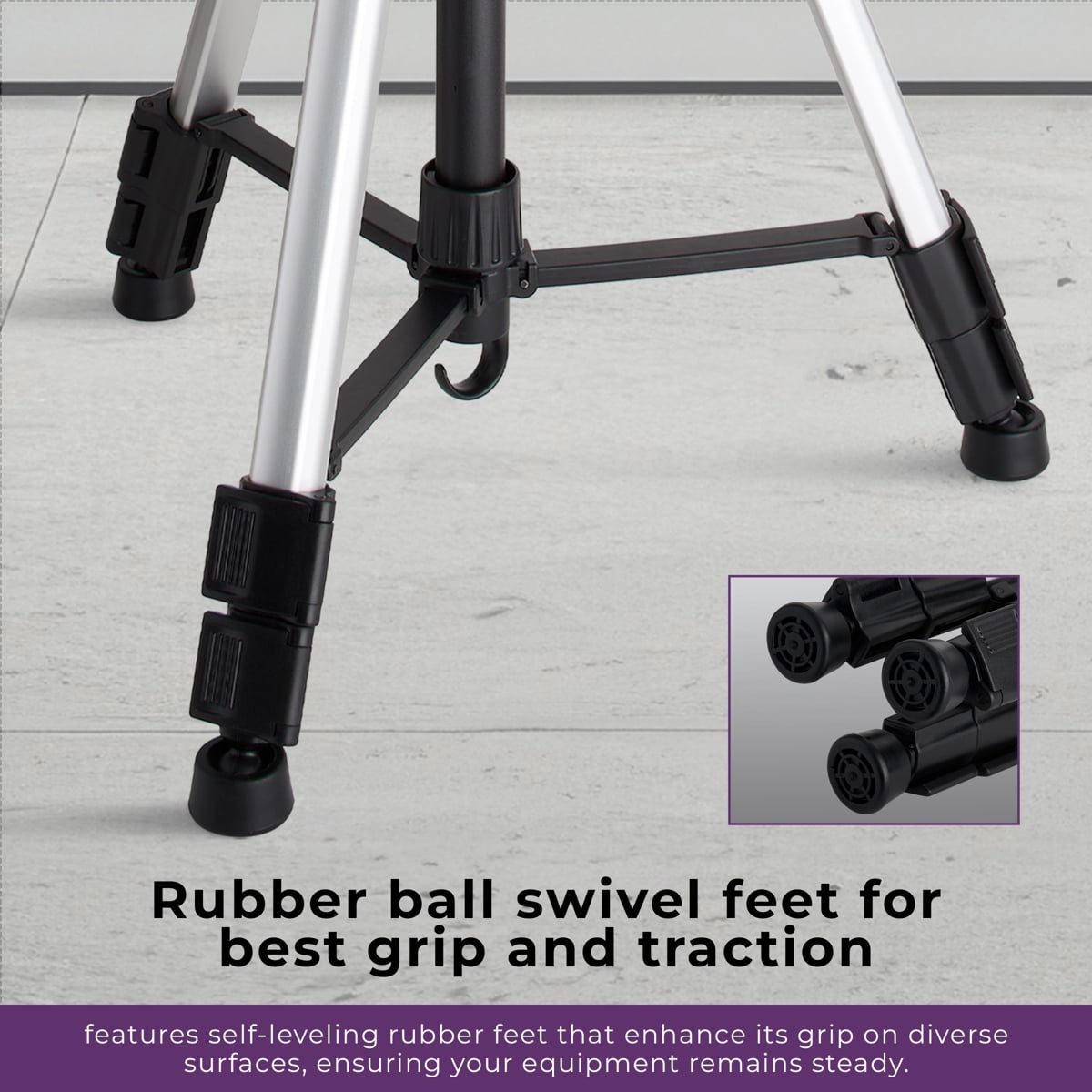 Takama Aluminum 3-Section Tripod with 3-Way Head, 58" Max Height