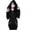 Black, variant on Women Loose Gothic Punk Long Sleeve Hooded Solid Black Cardigan Jacket Coat Jacket Junior Full Coats for Women Short Work Jackets for Women 2sable Jacket Light Weight Jackets for Women with Zipper