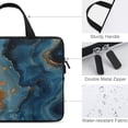 thumbnail image 3 of AWERP Gold and Blue Abstract Art Laptop Handle Bag Computer Protect Case Laptop Sleeve Carrying Bag 13inch, 3 of 5