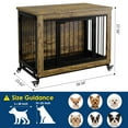 thumbnail image 7 of EuKer 38.58" Heavy Duty Dog Kennel, Wooden Dog Crate Furniture with Wheels and Removable Tray for Small Medium Dogs, 7 of 7