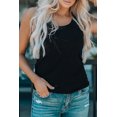 thumbnail image 1 of ABPHQTO Camiseta sin mangas sólida básica negra con cuello redondo para mujer, 1 of 5