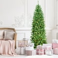 thumbnail image 4 of Patiojoy 7FT Pre-lit Hinged Artificial Pencil Fir Christmas Tree with UL-listed Lights, 4 of 10