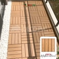thumbnail image 3 of Piso Deck Madera Natural Wpc Modular Jardín 30x30cm Fácil Instalación 6pzs, 3 of 8