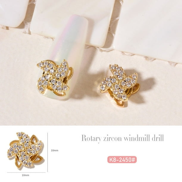 Ganfancp Nuevos Accesorios para Uñas Zircon Diamond Rotating Nail Transfer Beads Ofertas Del Día 1 Cuenta de Transferencia