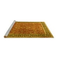 thumbnail image 2 of Ahgly Company Machine Washable Indoor Square Persian Yellow Traditional Area Rugs, 8' Square, 2 of 4