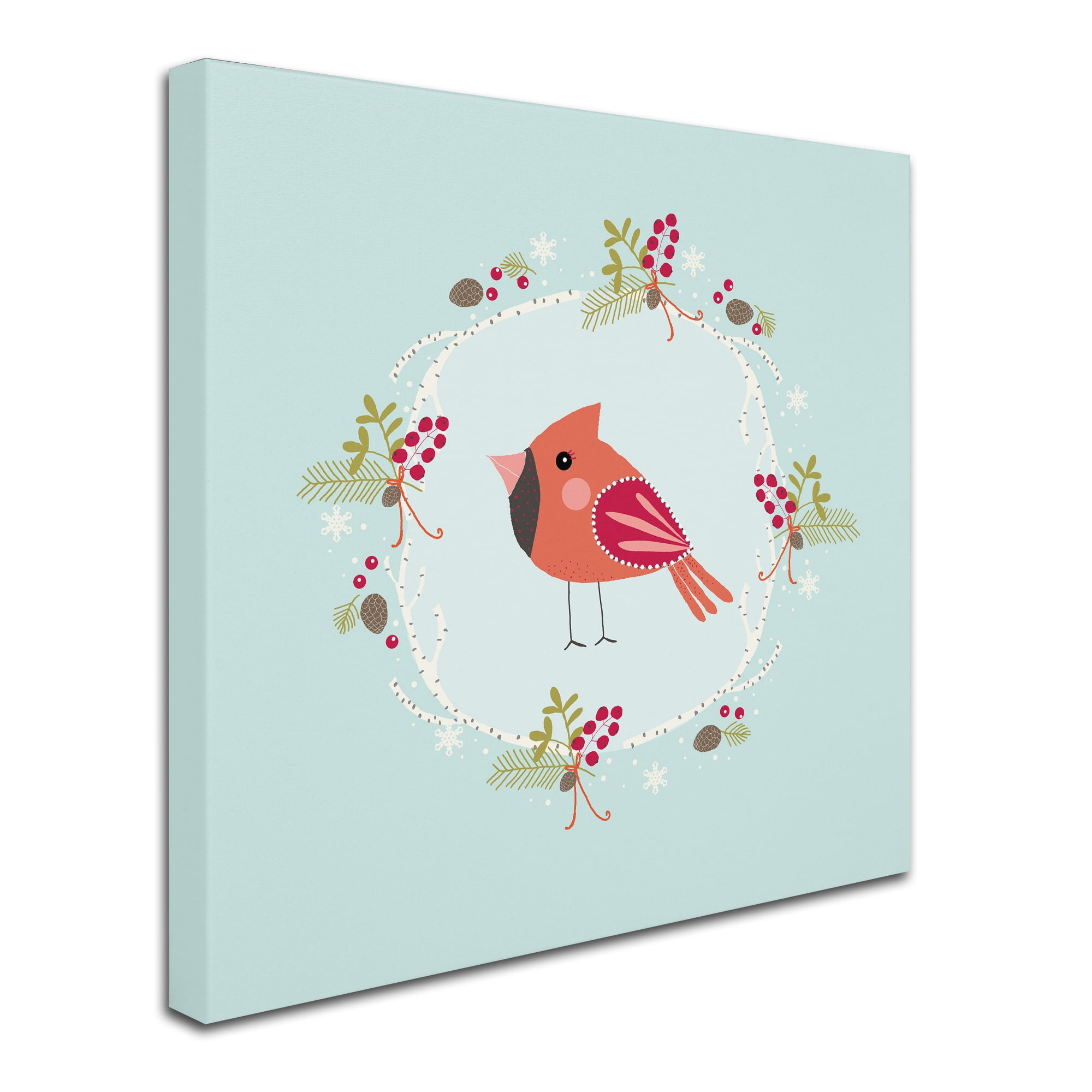 Trademark Fine Art 'Winter Bird' Canvas Art by Jyotsna Warikoo