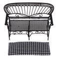 thumbnail image 3 of Silla Doble Sofá Metal Miniatura Sunnimix 1:12 Banco Salón Muebles Negro, 3 of 7
