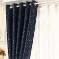 thumbnail image 5 of Cortinas opacas para niños de color azul marino para habitación infantil - Cortinas estampadas con aislamiento térmico y oscurecimiento para dormitorio con ojales, 106 x 160 cm, azul oscuro, 5 of 5