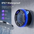 thumbnail image 4 of STARBIAO IPX7 Waterproof Shower Bluetooth Speaker, Portable Wireless Speaker with Suction Cup, Bluetooth 5.3, LED Clock, RGB Light, FM Radio, TWS Pairing, 360° Sound, Black, 4 of 11