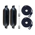 thumbnail image 4 of S SERENABLE Garde-Boue de Bateau Marine 4x16 Pouces avec 2 Cordes Protection Anti-Collision Bateau Corde Bleue, 4 of 9