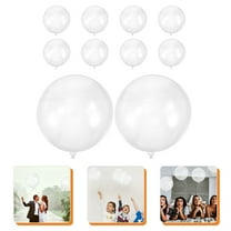 HONMEET Transparent Round Balloon Party Decorations 10pcs Clear Plastic Balloons for Birthday, Wedding, and Celebration
