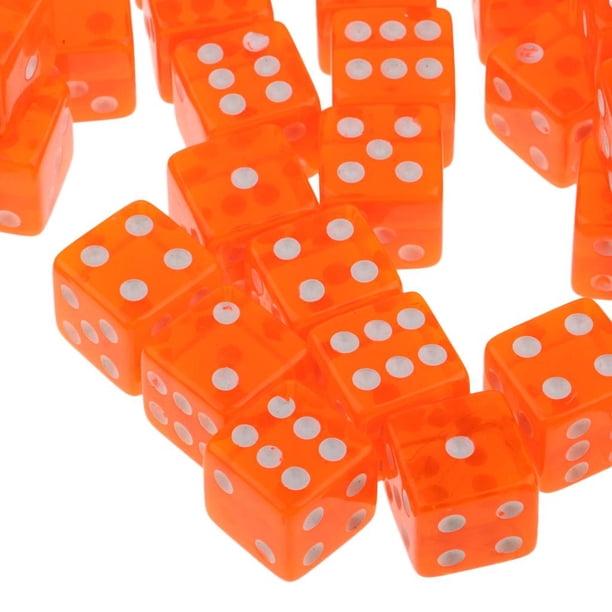 Lot De 30 Dés Blancs Standard 20mm Avec Coins Arrondis - Dés En Acrylique D6 Pour Jeux Et Enseignement