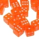 thumbnail image 4 of Juego de 100 dados multicolores de 6 caras para juegos educativos y práctica de matemáticas. naranja, 4 of 9