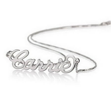 Custom Made Gold Jewelry Name Necklace Personalized Name Necklace - Custom Made with Any Name- 925 Sterling Silver ()