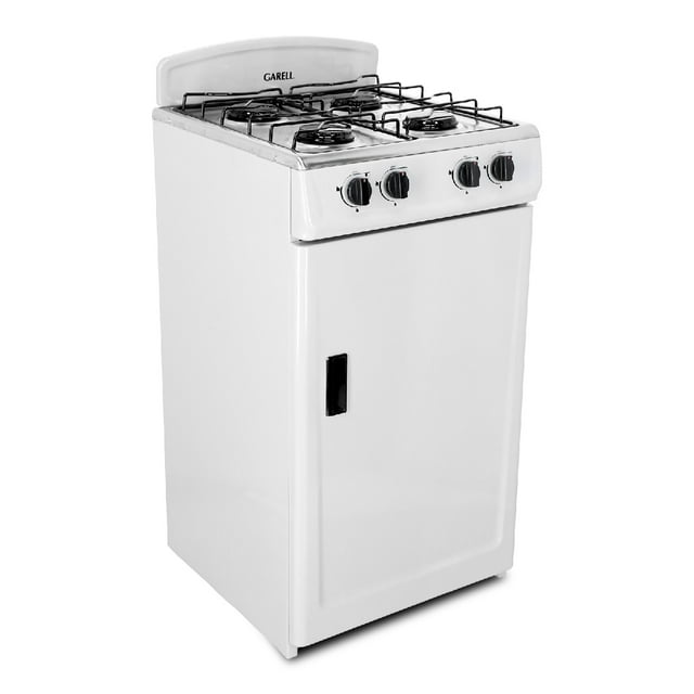 Estufa Parrilla de Gas de Gabinete 4 quemadores 20 pulgadas Blanca de Acero Inoxidable GARELL