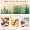 thumbnail image 4 of ZENPETIO Wooden Play Kitchen w/Realistic Lights & Sounds for Ages 3+, Kitchen Playset with 28 Pcs Toy Food & Cookware Accessories, Toy Kitchen with Plenty of Play Features Pink, 4 of 7