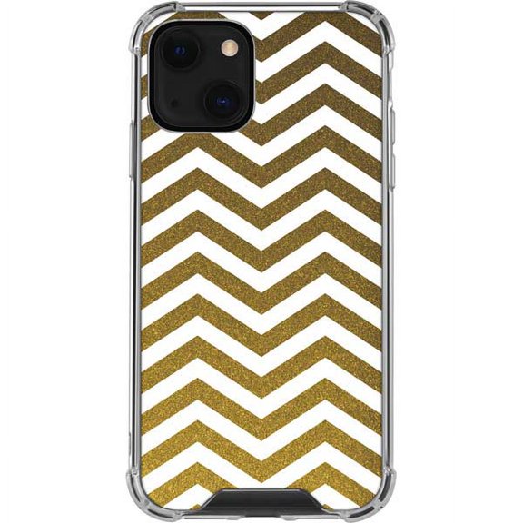 Skinit Stripes Gold Chevron iPhone 13 Mini Clear Case