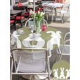thumbnail image 4 of Outdoor Tablecloth with Umbrella Hole and Zipper, Easter Bunny Round Table Cloth 60 Inch Waterproof Tablecloth, Cute Rabbit Family Vintage Green Abstract Picnic Table Cover for Patio Camping, 4 of 7
