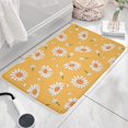 thumbnail image 3 of Yellow Daisy Flower Pattern Flannel Non Slip Door Rugs,Washable Door Mats Indoor,Decorative Door Mats,Dirt-Resistant and Absorbent Doormat for Entrance,Bedroom,Kitchen,Bathroom,31.5x17in(80x43cm), 3 of 4