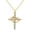 Gold+Gift Box, variant on Rotatable Crown Cross Rhinestone Necklace for Women, Pendant, Choker, Style V3485